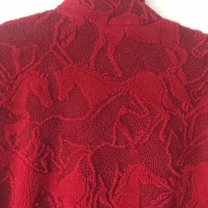 Outback trading company textured horses fleece jacket